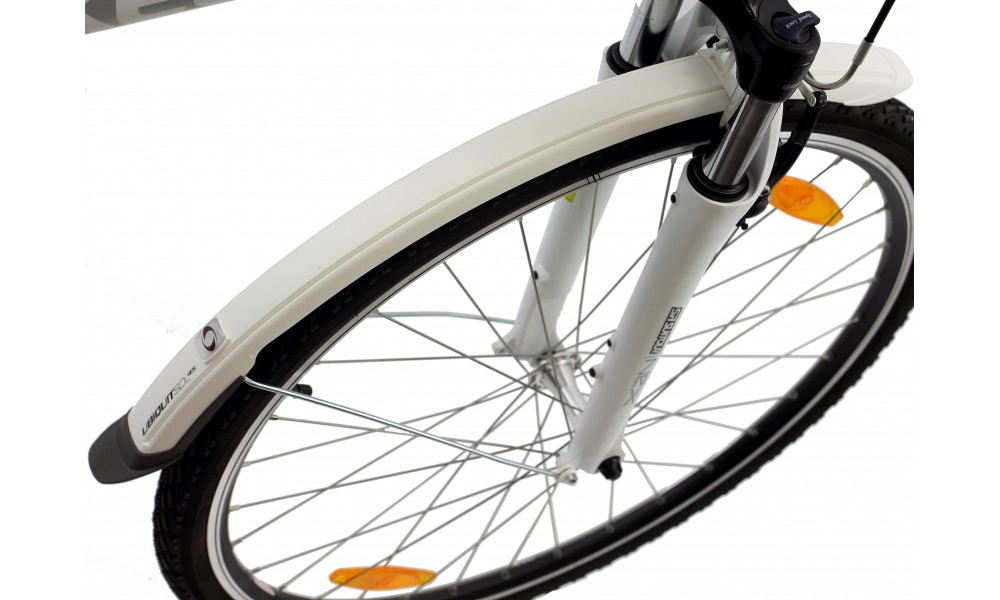 Błotnik Simpla UBIQUIT SDL 45mm 28" kpl - biało-szary