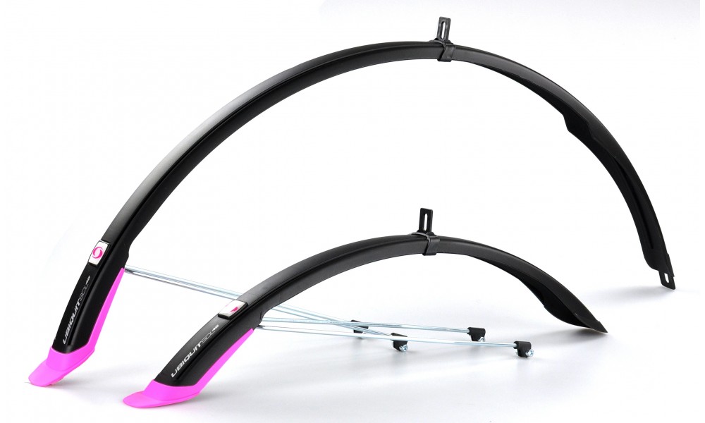 Błotnik Simpla UBIQUIT SDL 45mm 28" kpl - czarno-różowy