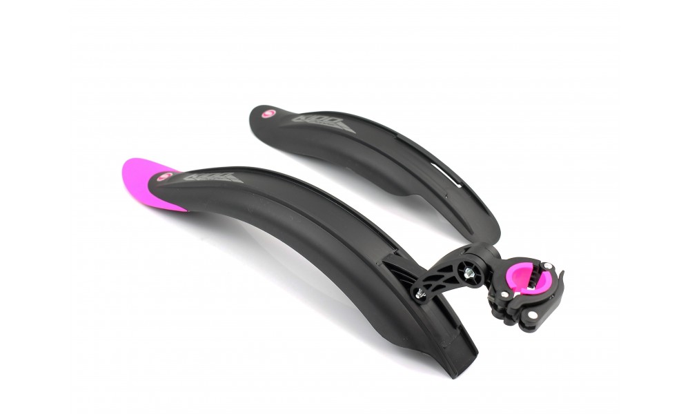 Błotnik Simpla KIDO SDE 16" kpl. - czarno-różowy