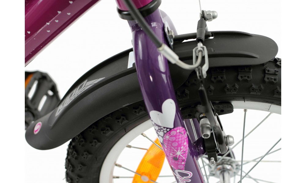 Błotnik Simpla KIDO SDE 16" kpl. - czarno-różowy