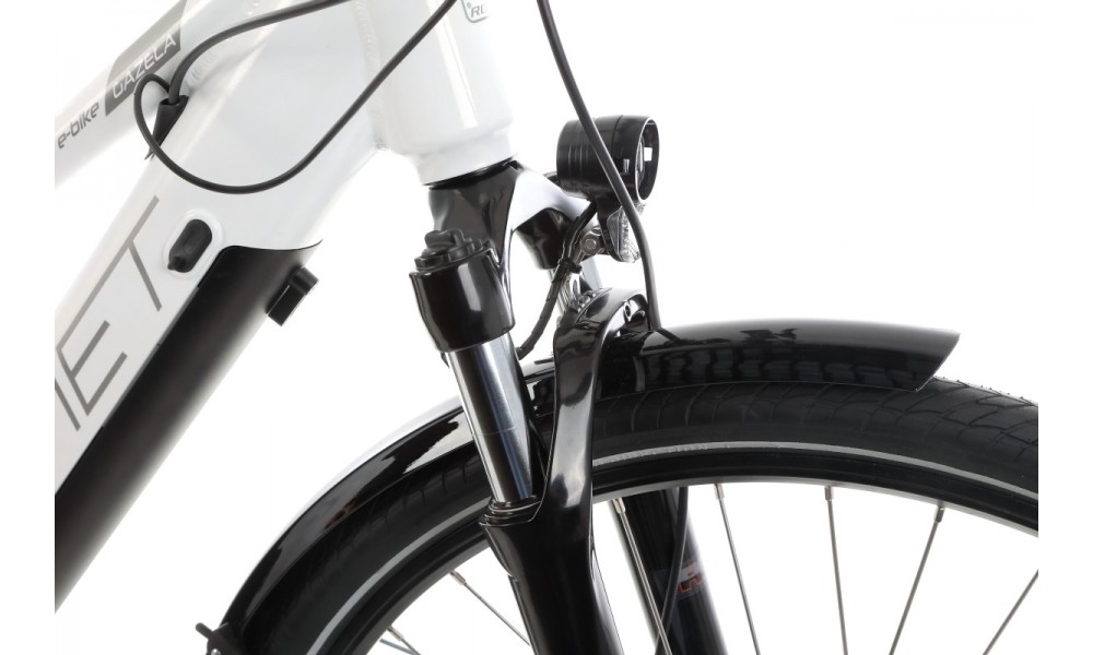 Rower trekkingowy elektryczny Romet Gazela 1 MM - biały-grafitowy