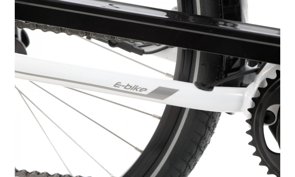 Rower trekkingowy elektryczny Romet Gazela 1 MM - biały-grafitowy