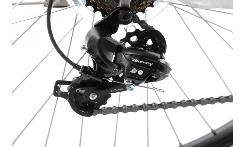 Rower trekkingowy elektryczny Romet Gazela 1 MM - biały-grafitowy