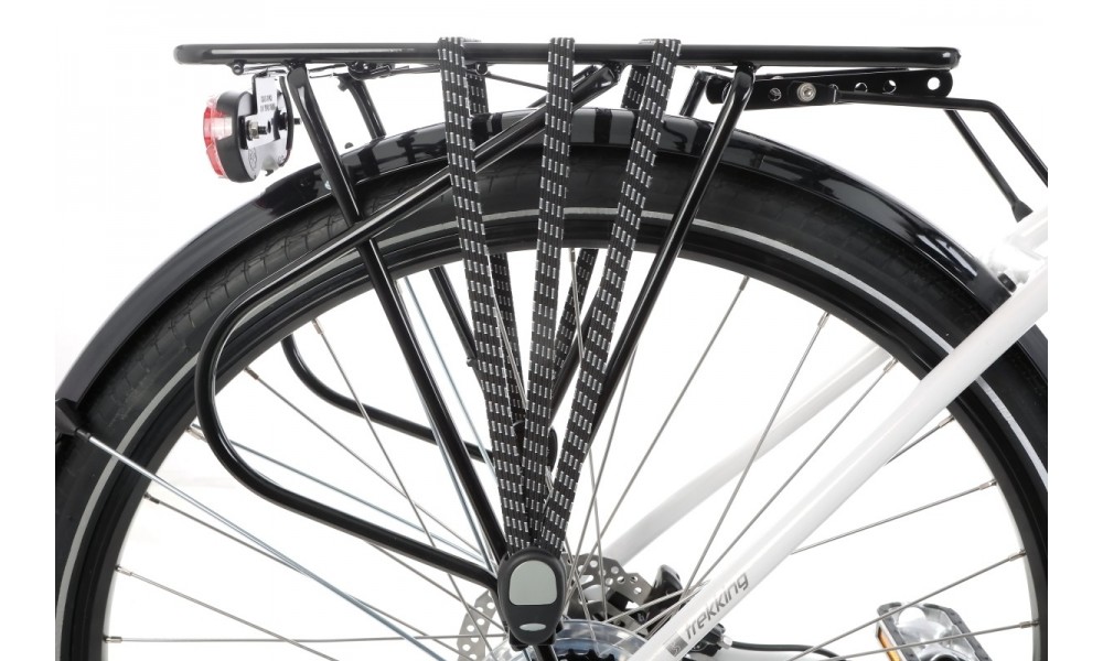 Rower trekkingowy elektryczny Romet Gazela 1 MM - biały-grafitowy