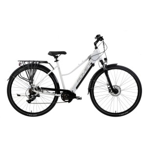 Rower trekkingowy elektryczny Romet Gazela 1 MM - biały-grafitowy 1