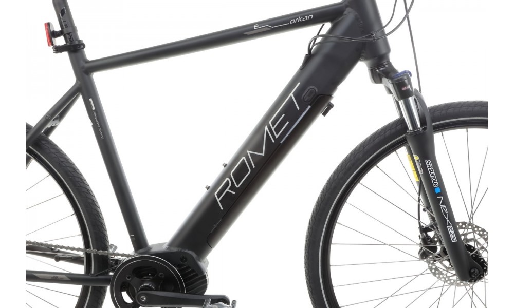 Rower crossowy elektryczny Romet Orkan 2 M MM - czarny-srebrny