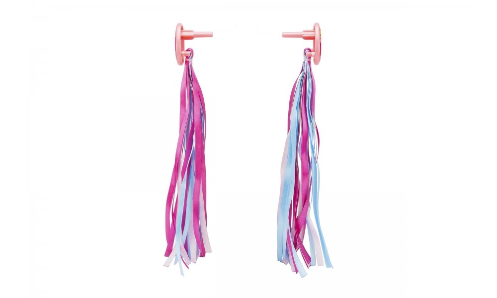 Wstążki ozdobne na kierownicę Azimut - różowo-niebieski