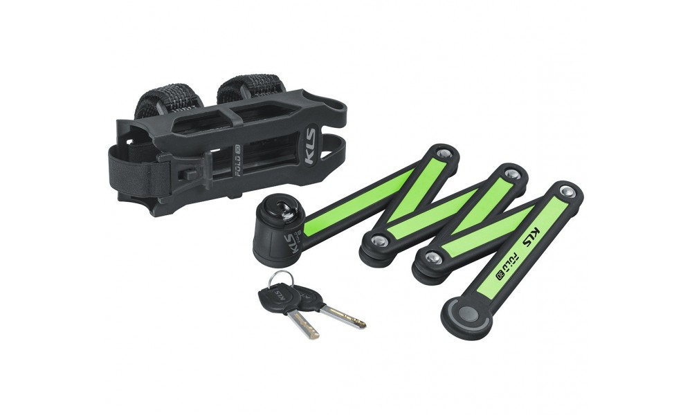 Zamek rowerowy KLS Fold 30 - zielony