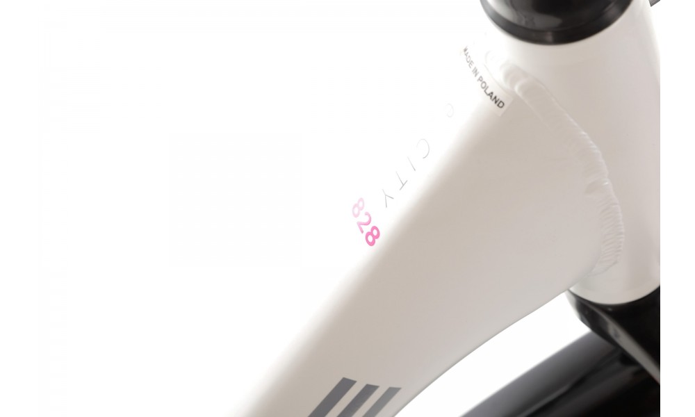 Rower miejski elektryczny M-Bike eCity 828 Lady - biały