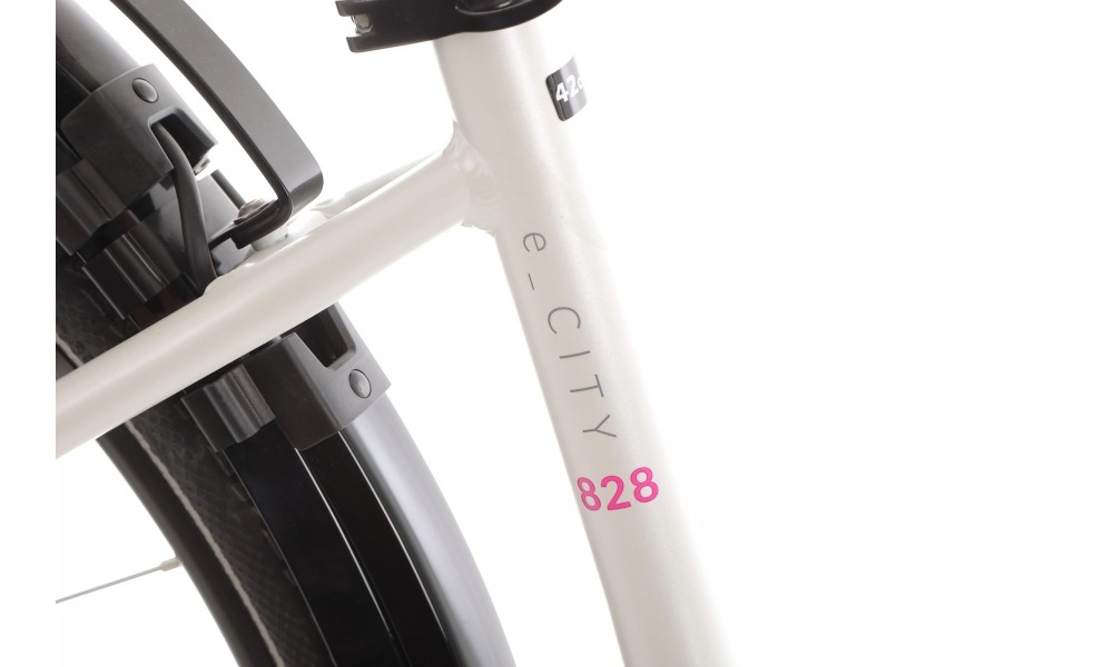 Rower miejski elektryczny M-Bike eCity 828 Lady - biały