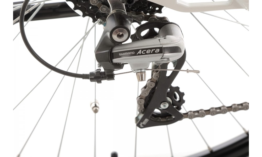 Rower miejski elektryczny M-Bike eCity 828 Lady - biały