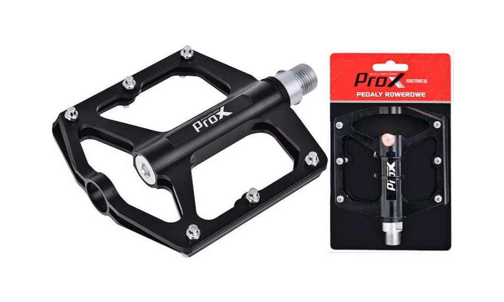 Pedały Prox Stig 25 alu CNC oś Cr-Mo piny - czarny