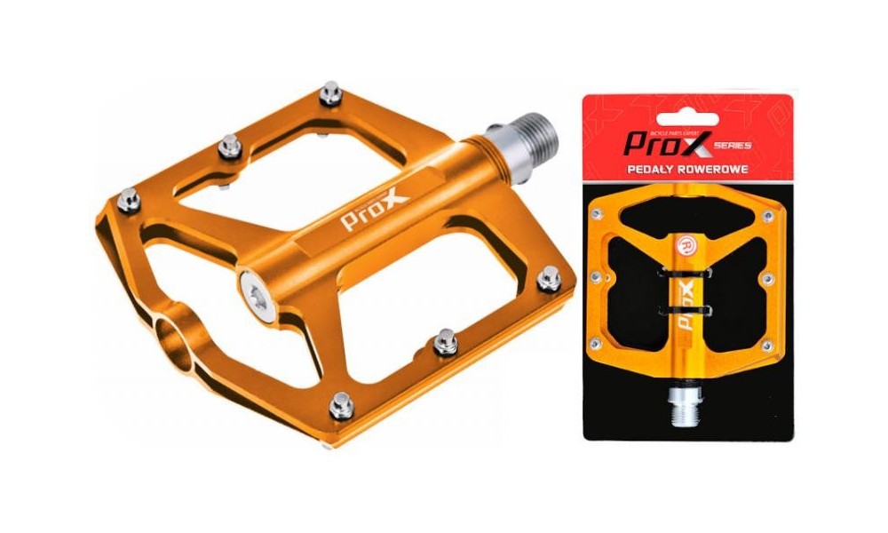 Pedały Prox Stig 25 alu CNC oś Cr-Mo piny - złoty