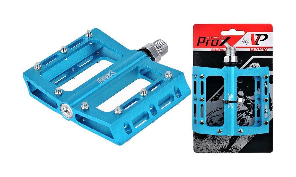 Pedały Prox Stig alu CNC oś Cr-Mo piny - niebieski