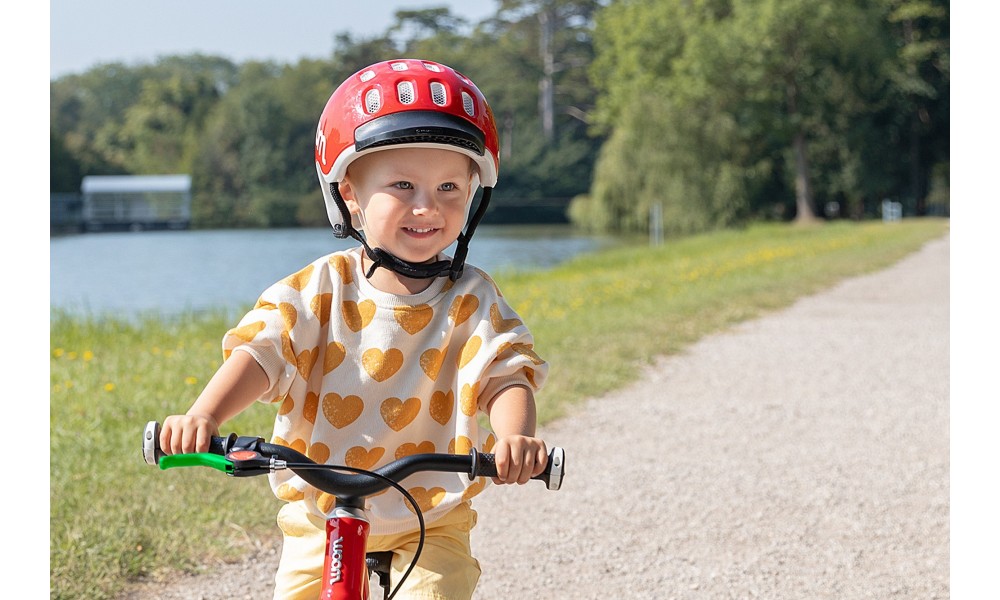 Kask rowerowy Woom Kids - czerwony