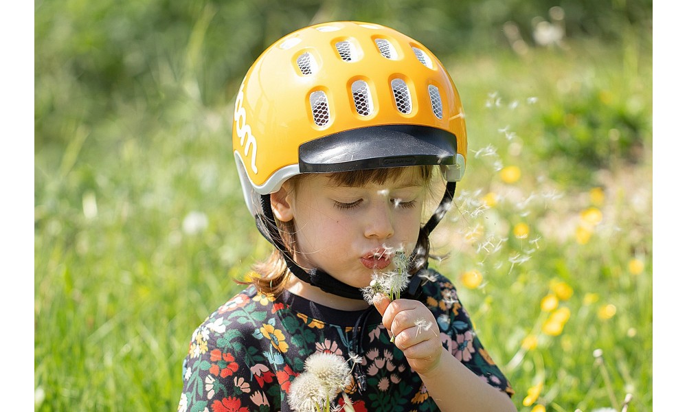 Kask rowerowy Woom Kids - żółty