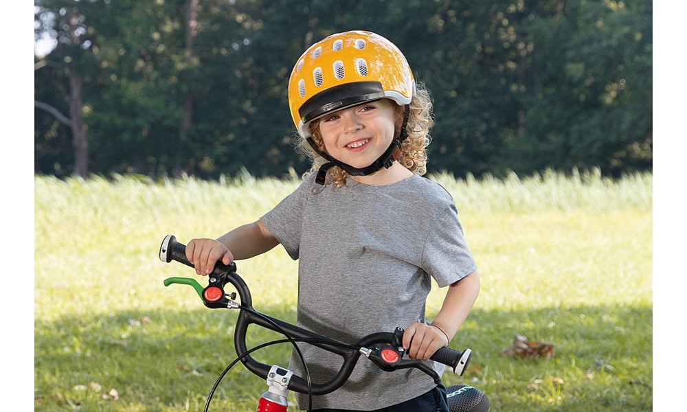 Kask rowerowy Woom Kids - żółty