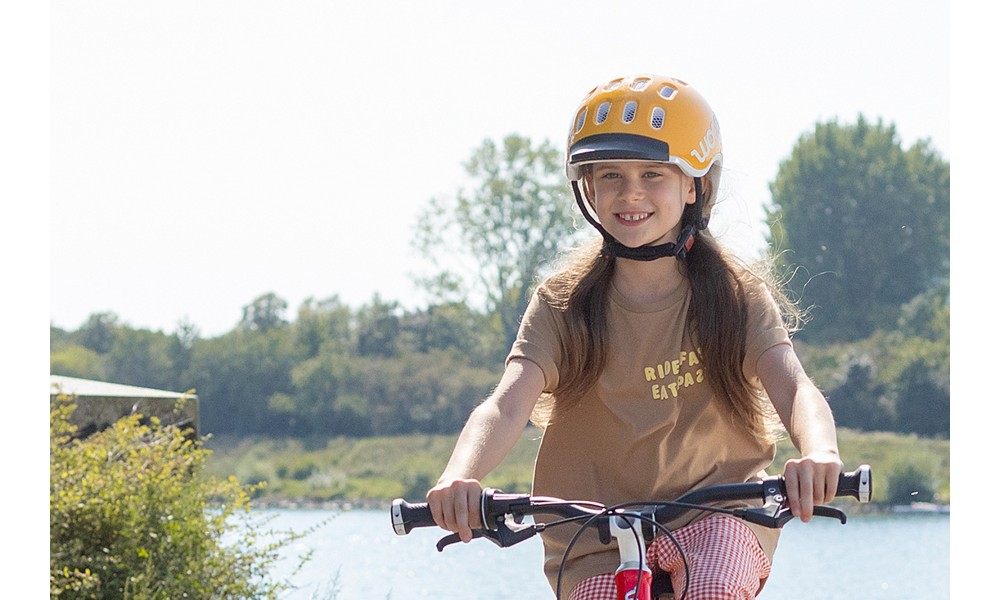 Kask rowerowy Woom Kids - żółty