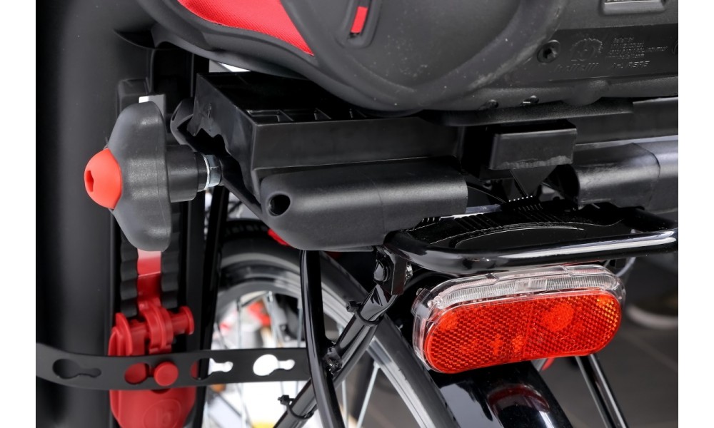 Fotelik Bellelli Pepe Lux Clamp na bagażnik - czarno-czerwony