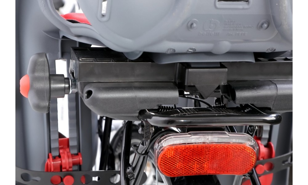 Fotelik Bellelli Pepe Lux Clamp na bagażnik - szaro-czerwony