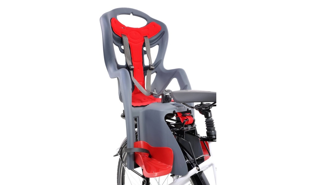 Fotelik Bellelli Pepe Lux Clamp na bagażnik - szaro-czerwony