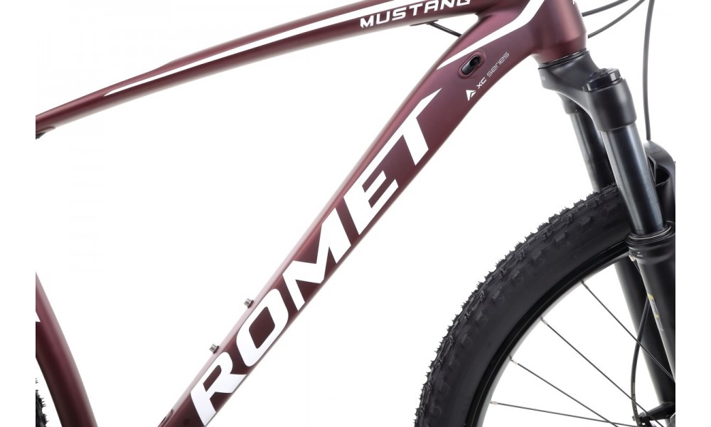 Rower górski Romet Mustang M6 - bordowo-biały