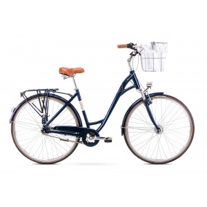 Rower miejski Romet Art Deco Lux - granatowy 1