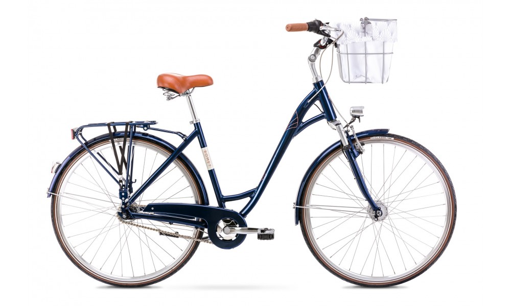 Rower miejski Romet Art Deco Lux - granatowy