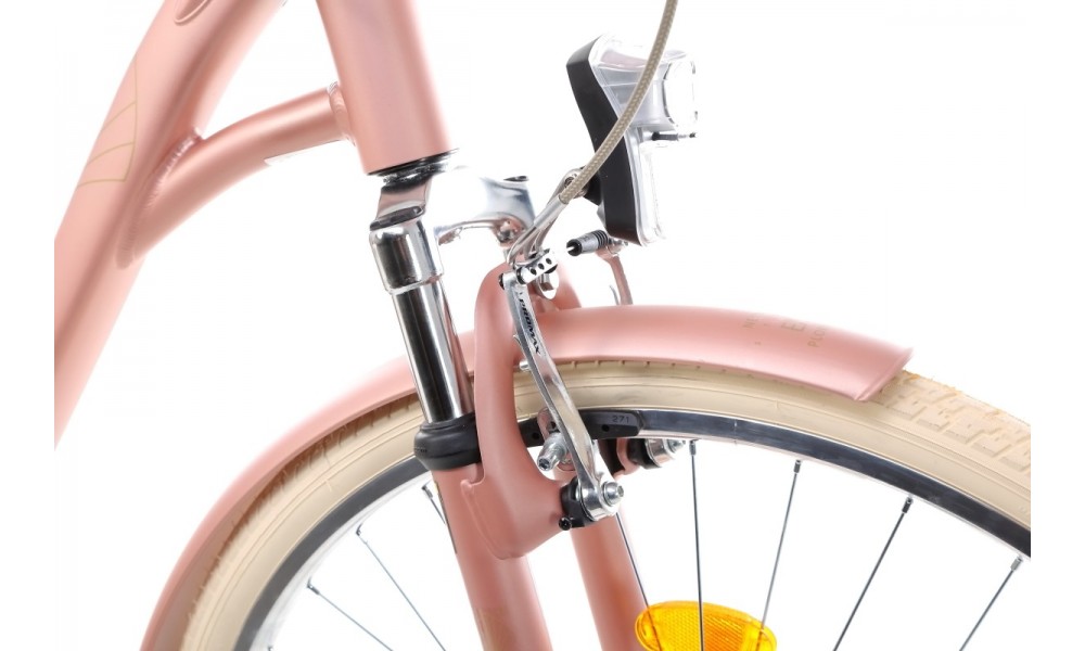 Rower miejski Romet Art Deco Eco - różowy