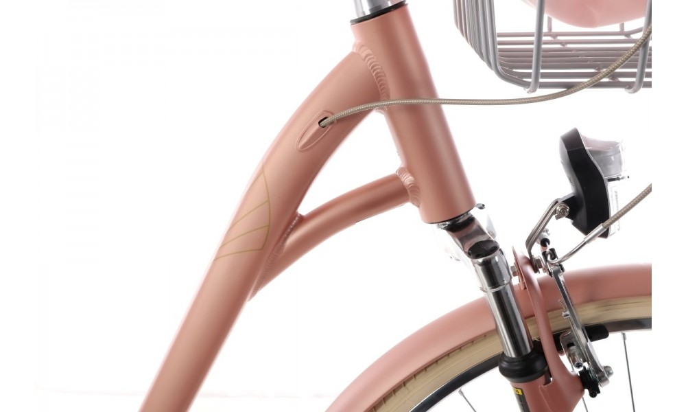 Rower miejski Romet Art Deco Eco - różowy