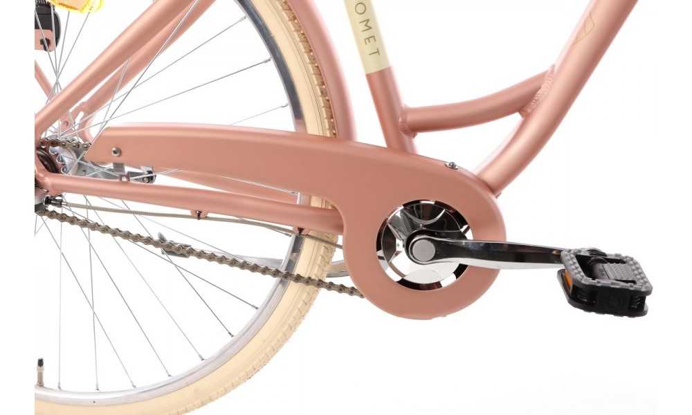 Rower miejski Romet Art Deco Eco - różowy
