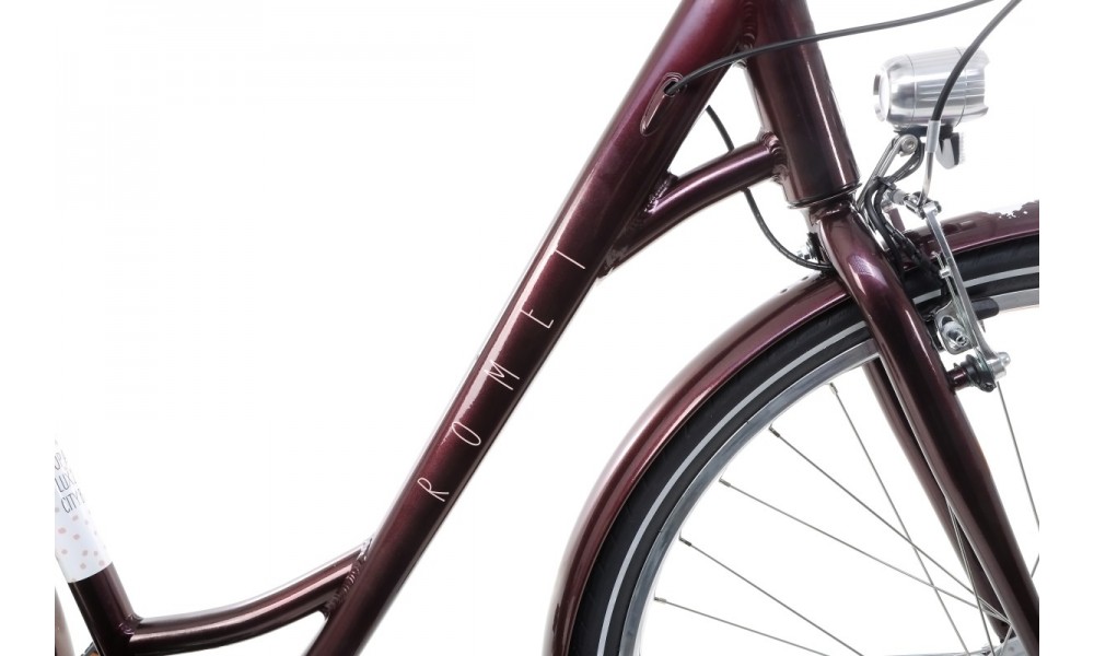 Rower miejski Romet Pop Art Lux  - bordowy