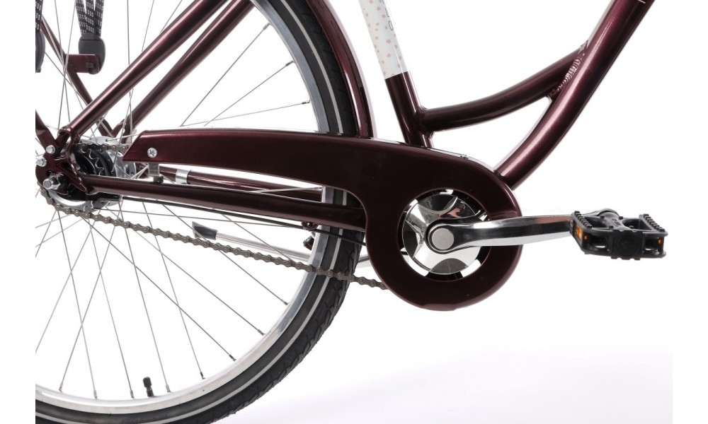 Rower miejski Romet Pop Art Lux  - bordowy