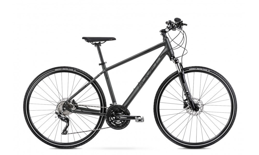 Rower crossowy Romet Orkan 7M - grafitowy-czarny