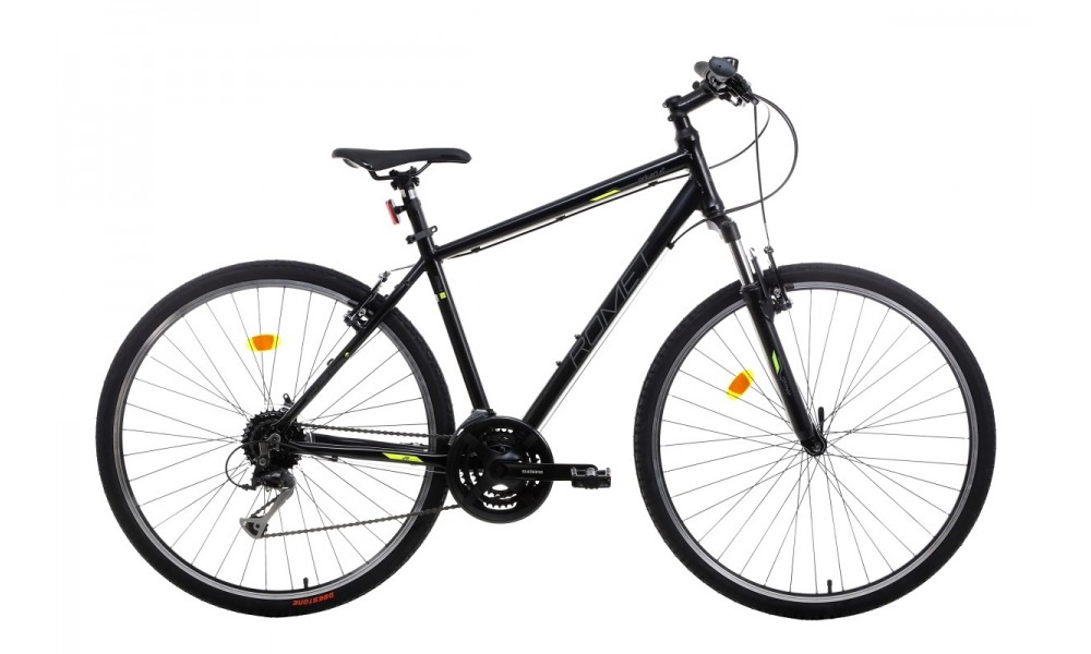 Rower crossowy Romet Orkan 2M  - czarno-limonkowy