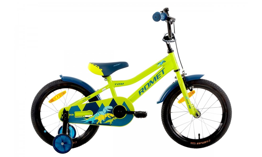 Rower dziecięcy Romet Tom 16  - zielono-niebieski