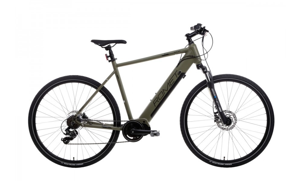 Rower crossowy elektryczny Romet Orkan 1 M MM - zielony-czarny