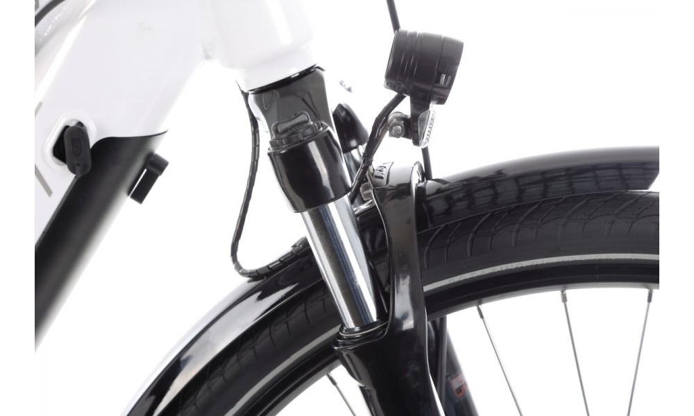 Rower trekkingowy elektryczny Romet Gazela 1MM - biały-grafitowy