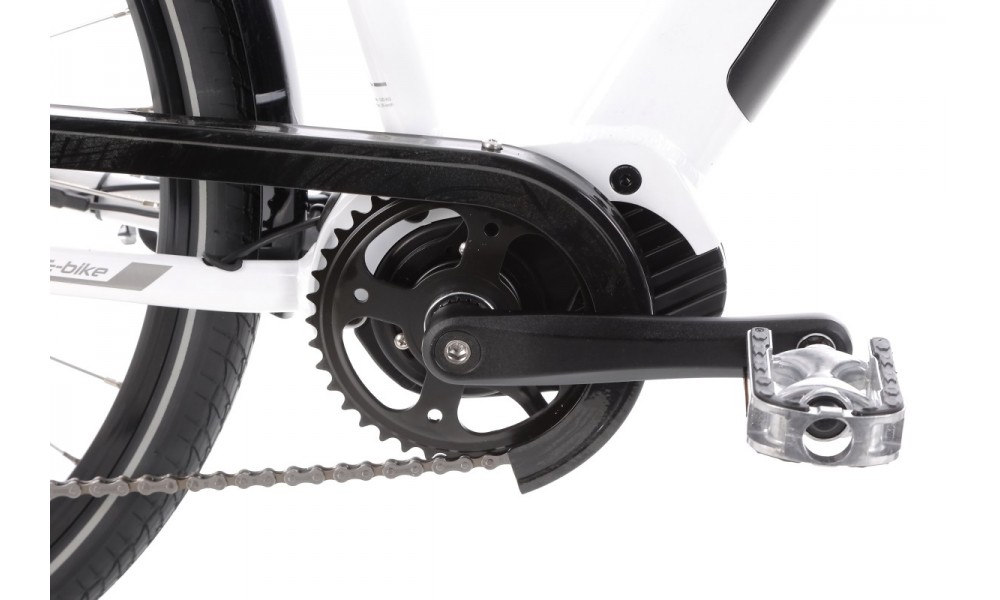 Rower trekkingowy elektryczny Romet Gazela 1MM - biały-grafitowy