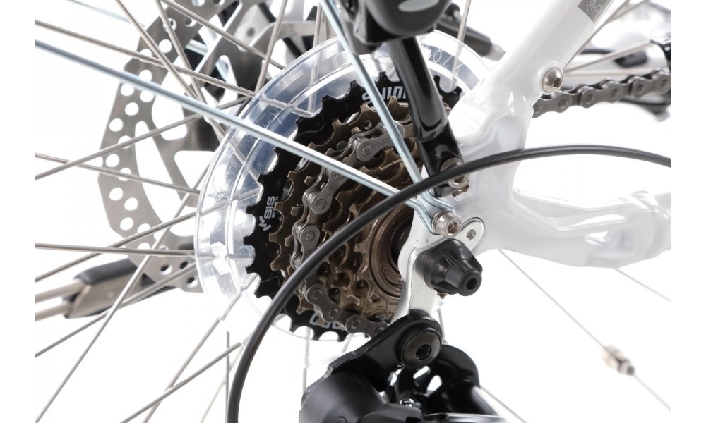 Rower trekkingowy elektryczny Romet Gazela 1MM - biały-grafitowy