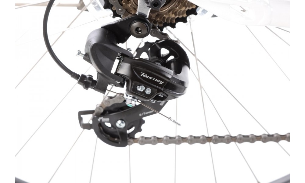 Rower trekkingowy elektryczny Romet Gazela 1MM - biały-grafitowy