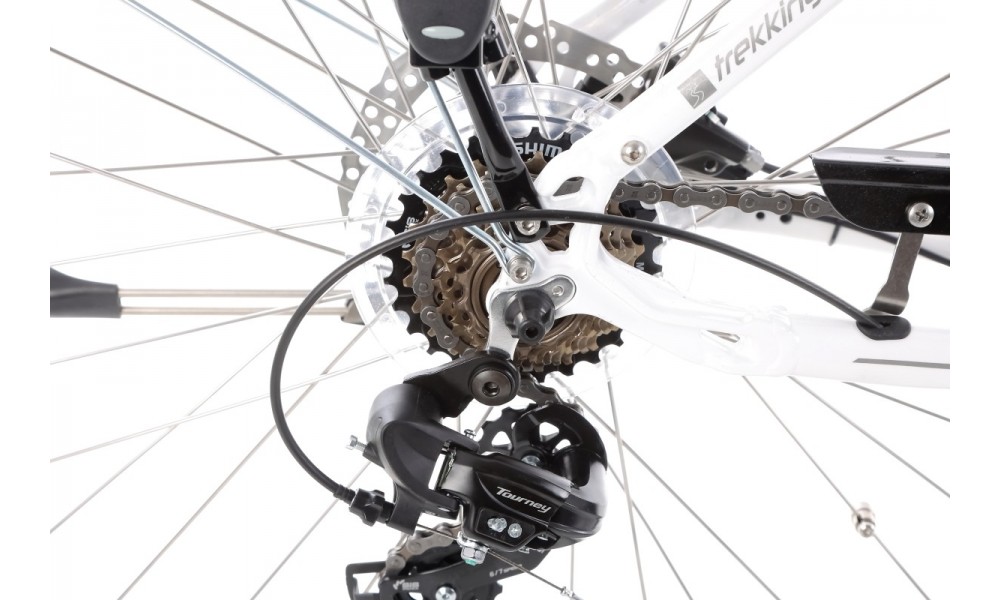 Rower trekkingowy elektryczny Romet Gazela 1MM - biały-grafitowy