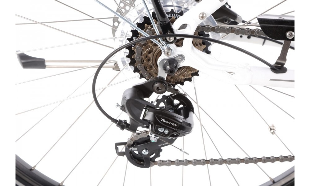 Rower trekkingowy elektryczny Romet Gazela 1MM - biały-grafitowy