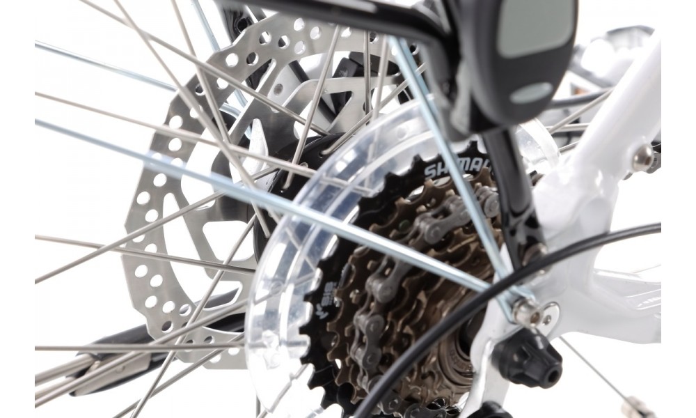 Rower trekkingowy elektryczny Romet Gazela 1MM - biały-grafitowy