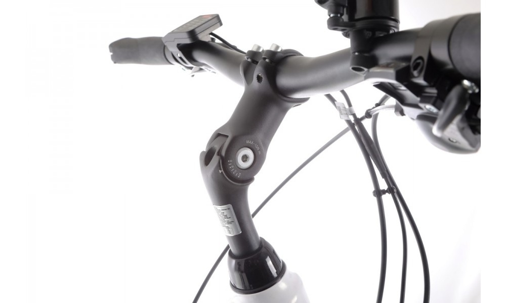 Rower trekkingowy elektryczny Romet Gazela 1MM - biały-grafitowy