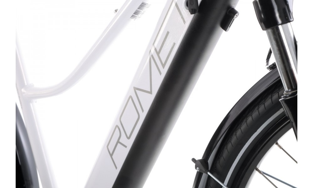 Rower trekkingowy elektryczny Romet Gazela 1MM - biały-grafitowy