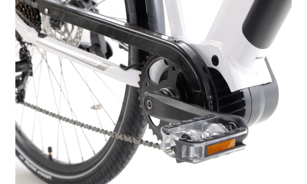 Rower trekkingowy elektryczny Romet Gazela 1MM - biały-grafitowy