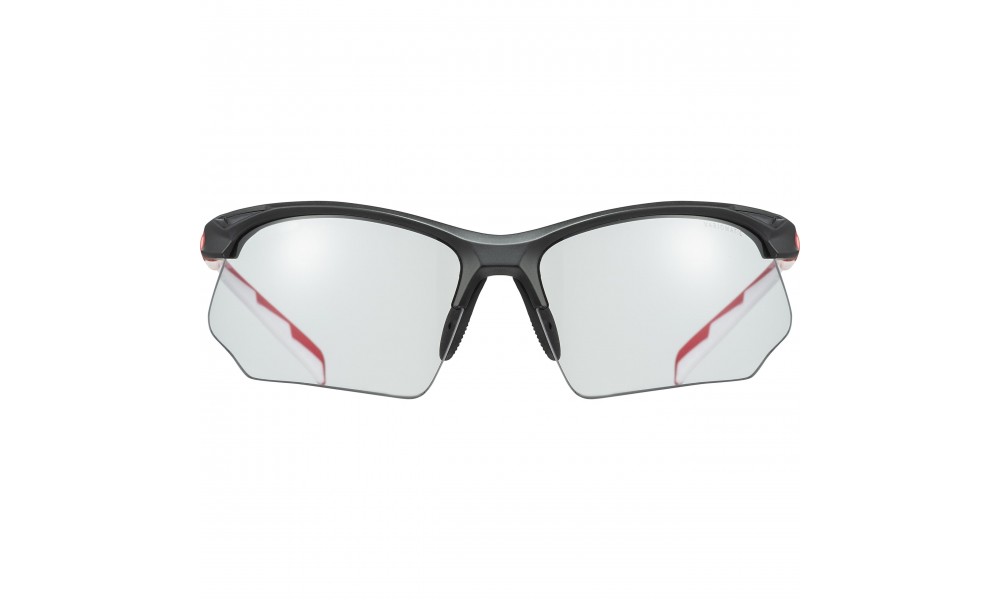 Okulary Uvex Sportstyle 802 vario - czarno-czerwono-biały