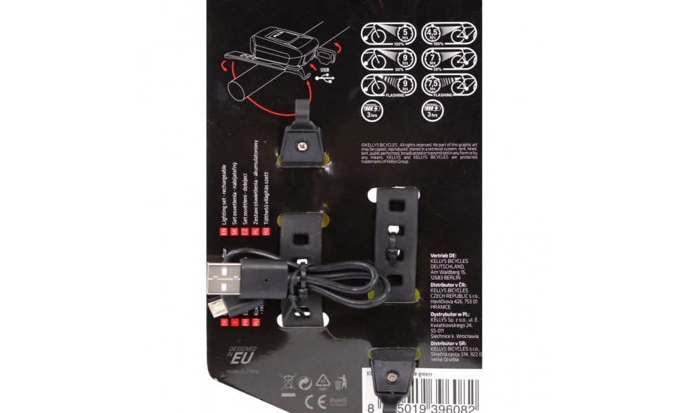 Zestaw oświetlenia KLS Vega USB - czarny