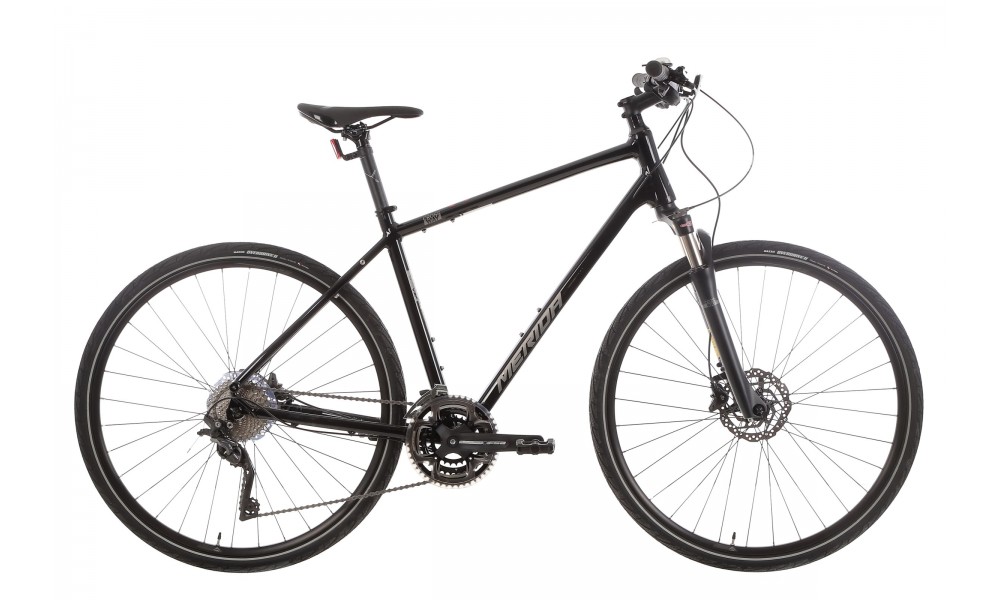 Rower crossowy Merida Crossway 500 - czarny-srebrny